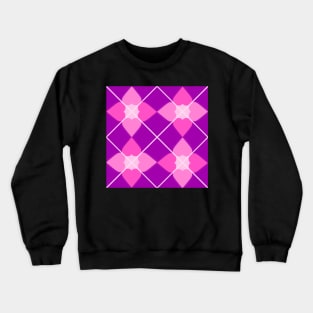 Pink Heart Argyle Crewneck Sweatshirt